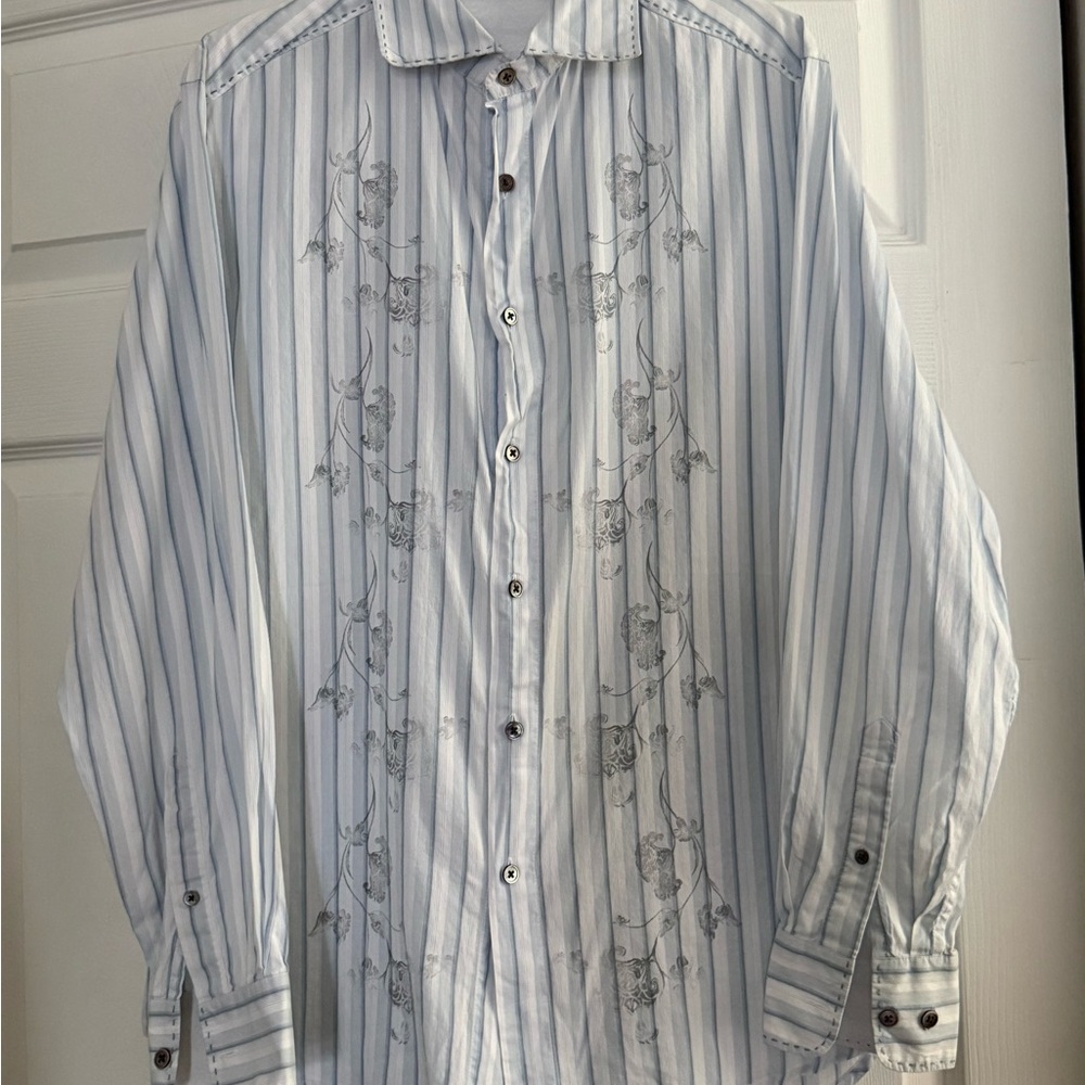 Elegant Floral Embroidered Men's Shirt